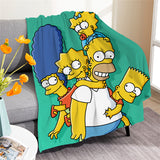 The Simpsons Throw Cosplay Flannel Blanket