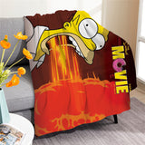 The Simpsons Throw Cosplay Flannel Blanket