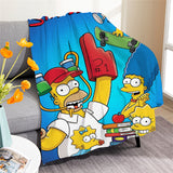 The Simpsons Throw Cosplay Flannel Blanket