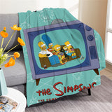 The Simpsons Throw Cosplay Flannel Blanket