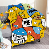 The Simpsons Throw Cosplay Flannel Blanket