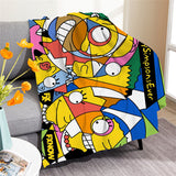 The Simpsons Throw Cosplay Flannel Blanket