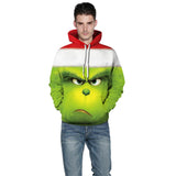 The Grinch hoodie Christmas Costume Halloween Cosplay Green Monkey 3D Digital Print Sweatshirt - bfjcosplayer