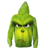 The Grinch hoodie Costume Cosplay Halloween Green Monkey 3D Digital Print Sweatshirt - bfjcosplayer