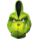 The Grinch hoodie Costume Cosplay Halloween Green Monkey 3D Digital Print Sweatshirt