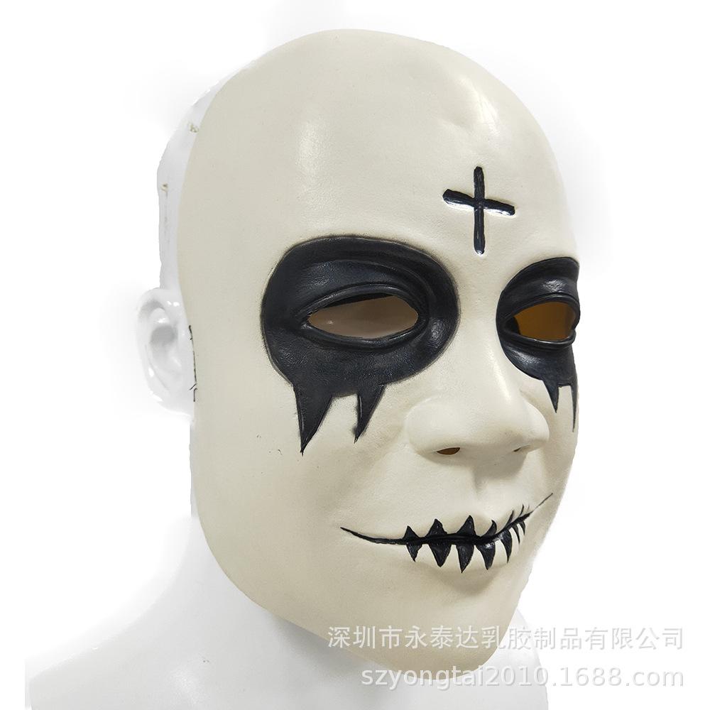 The Purge Smiley Cross Latex Mask Movie cosplay Horror Halloween props - bfjcosplayer