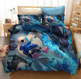 Undertale Sans Cosplay Bedding Set Duvet Cover Halloween Bed Sheets