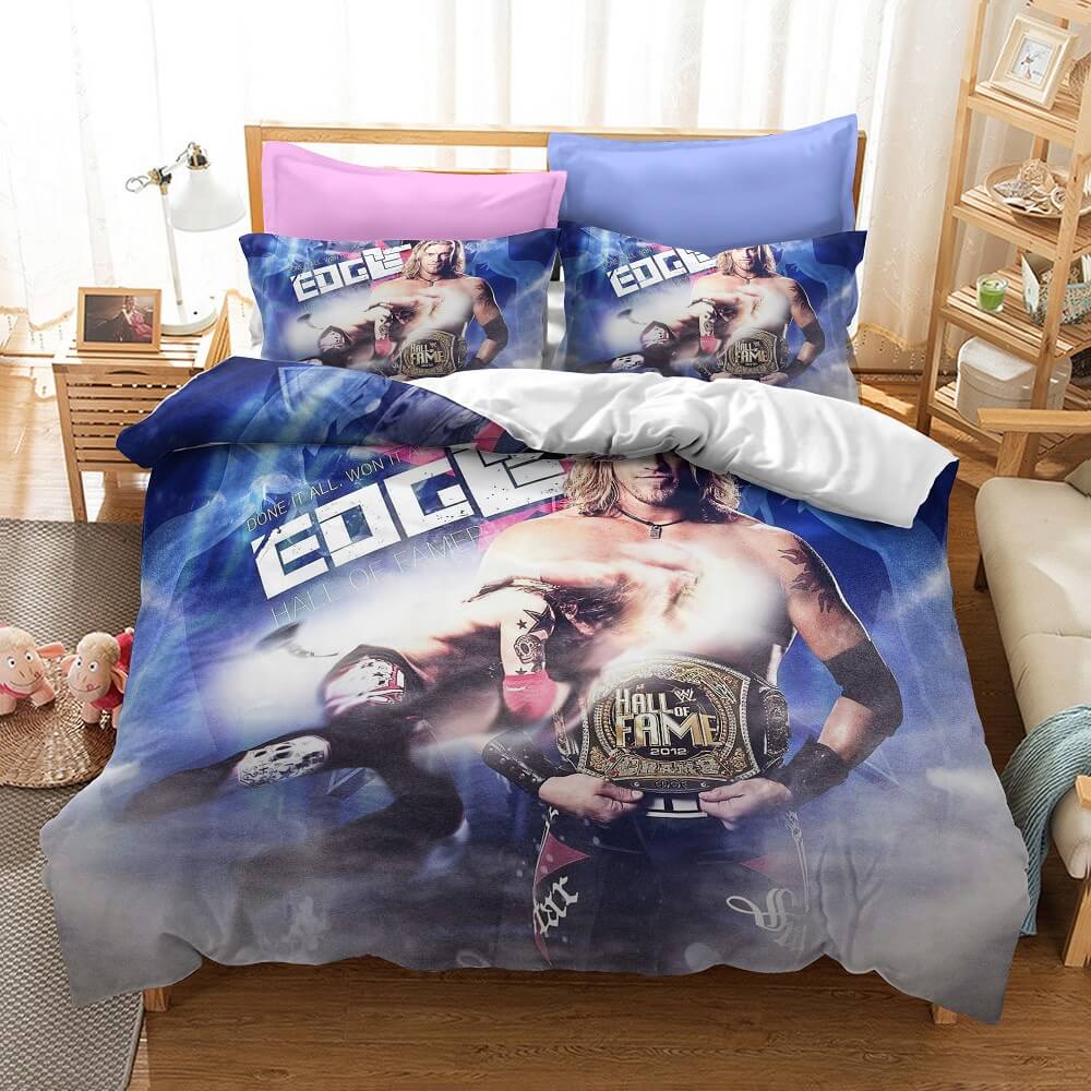 WWE World Wrestling Entertainment Cosplay Bedding Set Duvet Cover Halloween Bed Sheets