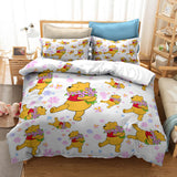 Winnie The Pooh Cosplay Bedding Set Duvet Cover Halloween Bed Sheets