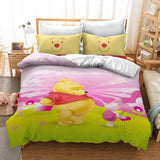 Winnie The Pooh Cosplay Bedding Set Duvet Cover Halloween Bed Sheets