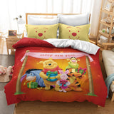 Winnie The Pooh Cosplay Bedding Set Duvet Cover Halloween Bed Sheets