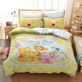 Winnie The Pooh Cosplay Bedding Set Duvet Cover Halloween Bed Sheets