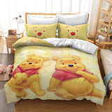 Winnie The Pooh Cosplay Bedding Set Duvet Cover Halloween Bed Sheets