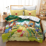 Winnie The Pooh Cosplay Bedding Set Duvet Cover Halloween Bed Sheets