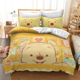 Winnie The Pooh Cosplay Bedding Set Duvet Cover Halloween Bed Sheets