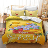 Winnie The Pooh Cosplay Bedding Set Duvet Cover Halloween Bed Sheets