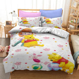 Winnie The Pooh Cosplay Bedding Set Duvet Cover Halloween Bed Sheets