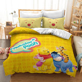 Winnie The Pooh Cosplay Bedding Set Duvet Cover Halloween Bed Sheets