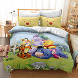 Winnie The Pooh Cosplay Bedding Set Duvet Cover Halloween Bed Sheets