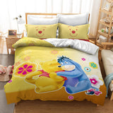 Winnie The Pooh Cosplay Bedding Set Duvet Cover Halloween Bed Sheets