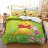 Winnie The Pooh Cosplay Bedding Set Duvet Cover Halloween Bed Sheets