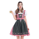 BFJFY Women Oktoberfest Scottish Grid Bavarian Beer Maiden Costume - bfjcosplayer
