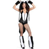Women's Sassy Skunk Animal Themed Halloween Cosplay Costume