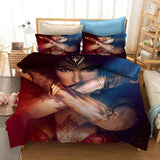 Wonder Woman Cosplay Bedding Set Duvet Cover Halloween Sheets Bed Set