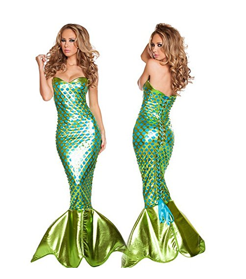 BFJFY Women Sexy Halloween Party Cosplay Mermaid Dress - bfjcosplayer