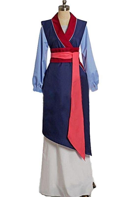 BFJFY Halloween Women Disney Heroine Mulan Cosplay Dress Outfit - bfjcosplayer