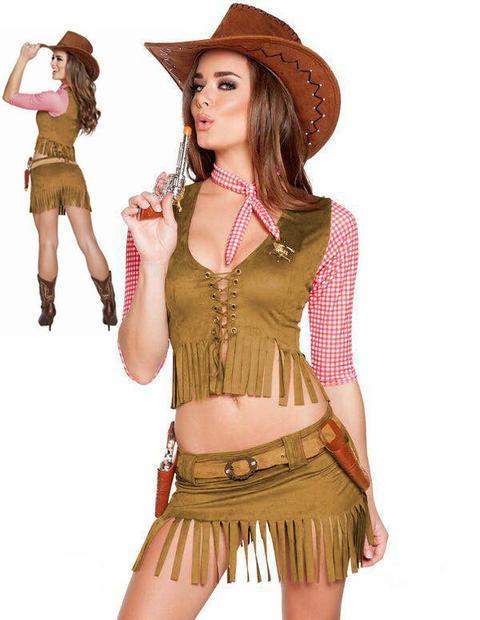 BFJFY Women's Halloween Cowgirl Cosplay Outfit Fancy Party Costume - bfjcosplayer