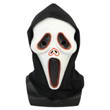 Halloween Ghost Face Mask Costume Luminous Scream Adult Scary Horror LED Mask Masquerade Costume Prop - bfjcosplayer