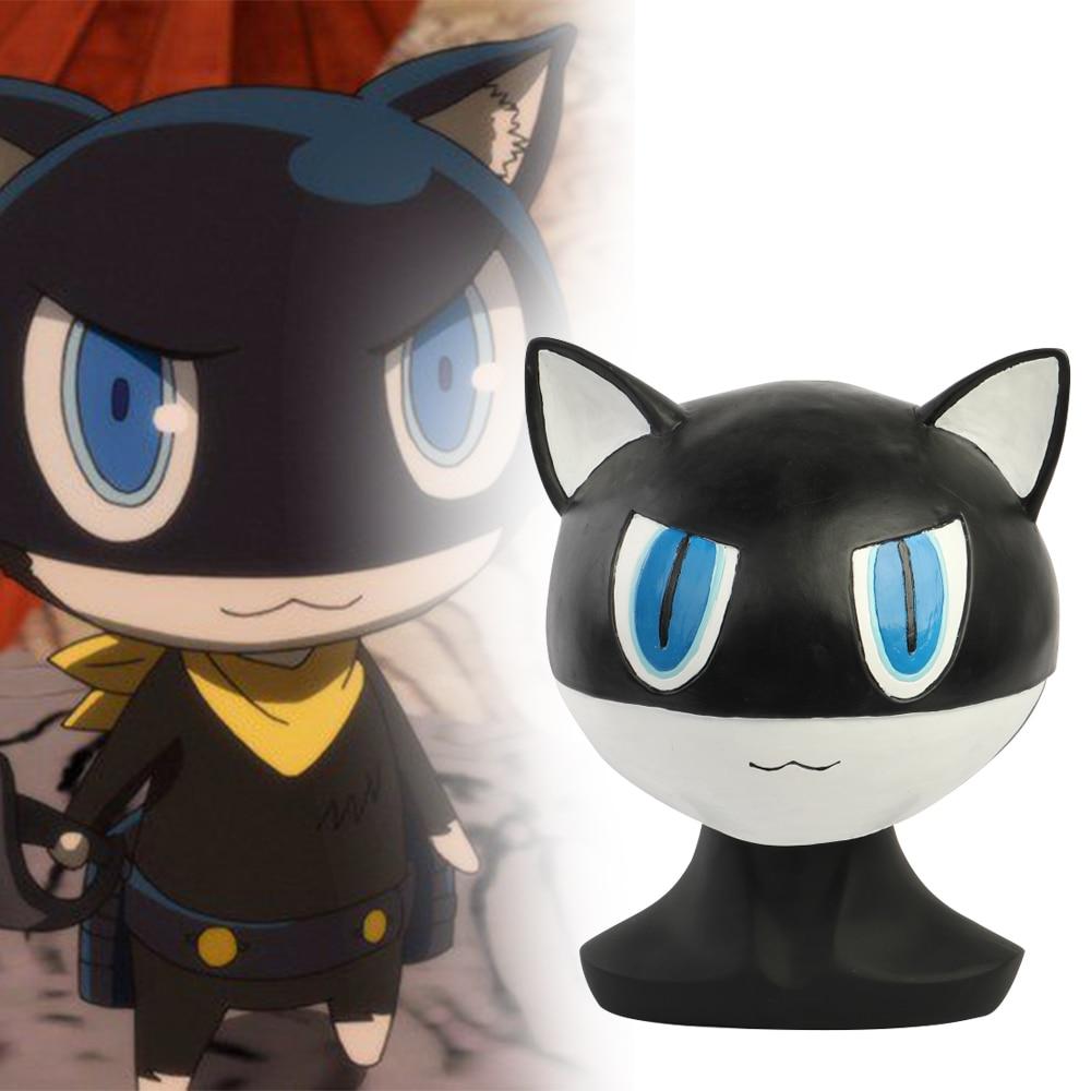 Cosplay Persona 5 Morgana Mask Latex the Animal Black Cat Mona Halloween Party Mask Full Head Adult - bfjcosplayer