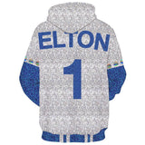 2019 Rocketman Elton John Dodgers Hoodie Zip Up Sweatshirt Jacket Cosplay Costume Men Women Cardigan - bfjcosplayer