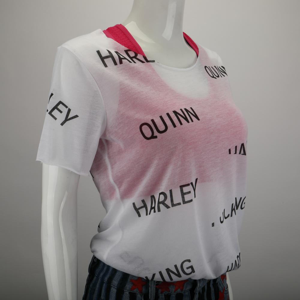Cosplay Birds of Prey Harley Quinn Costumes Full Set Vest Short Pants T-Shirts Woman Halloween Costume Party Prop - bfjcosplayer