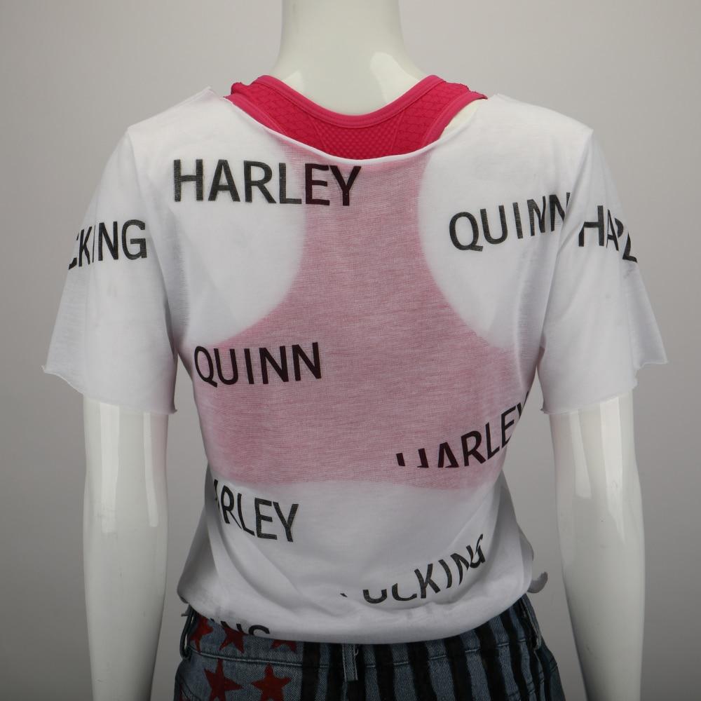 Cosplay Birds of Prey Harley Quinn Costumes Full Set Vest Short Pants T-Shirts Woman Halloween Costume Party Prop - bfjcosplayer