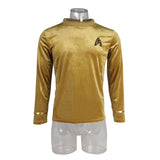 Star Trek TOS Captain Pike Kirk Top Shirt The Original Series Cosplay Uniform Halloween Costumes Man Adult - bfjcosplayer