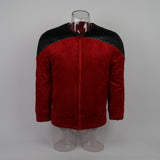 Star Trek The Next Generation Captain Picard Duty Uniform Jacket TNG Red Cosplay Costume Man Winter Coat Warm - bfjcosplayer