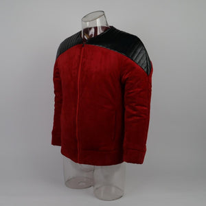 Star Trek The Next Generation Captain Picard Duty Uniform Jacket TNG Red Cosplay Costume Man Winter Coat Warm - bfjcosplayer