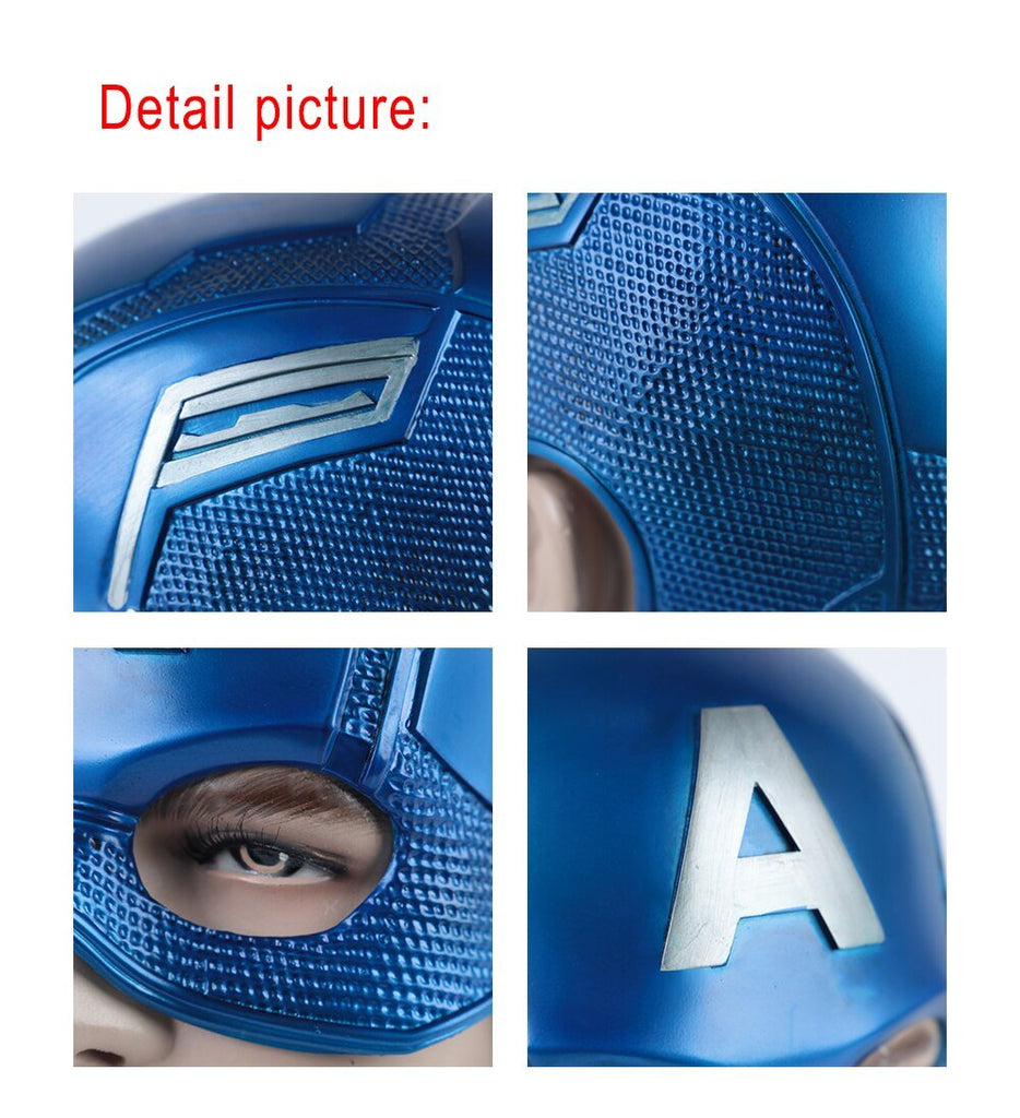 Captain America 3 Civil War Captain America Helmet Soft PVC Cosplay Steven Rogers Superhero Latex Mask Halloween Party Prop - bfjcosplayer
