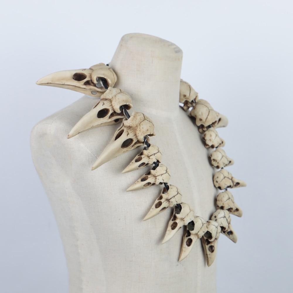 2019 New Movie Maleficent 2 LED Necklace Vintage Bird Beak Skull Charm LED Necklace Accessories - bfjcosplayer
