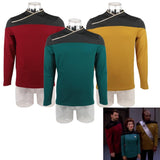 Star Trek TNG Captain Picard Red Uniform Top Jacket Voyager DS9 Yellow Cosplay Costumes Halloween Party Prop - bfjcosplayer