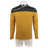 Star Trek TNG Captain Picard Red Uniform Top Jacket Voyager DS9 Yellow Cosplay Costumes Halloween Party Prop - bfjcosplayer