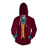 New 2019 Movie Joker Arthur Fleck Batman Clown  Joaquin Phoenix Sweatshirt Zipper Hoodie Coat Adult Halloween Cosplay Costume - bfjcosplayer