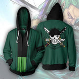 Cosplay Anime ONE PIECE Roronoa Zoro 3D Printed Hooded Hoodies Sweatshirts for Men Spring Autumn ackets Cardigan Coat Tops Prop - bfjcosplayer