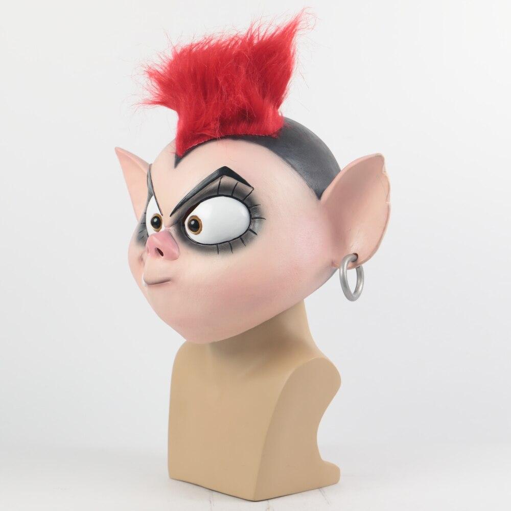 Trolls World Tour 2 Cosplay Queen Barb Punk Mask Latex Masquerade Party Mask Props - bfjcosplayer