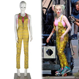 Birds of Prey Suicide Squad Harley Quinn Cosplay Costumes Joker Vest Jumpsuit Golden Yellow Romper Overalls Halloween Suit - bfjcosplayer