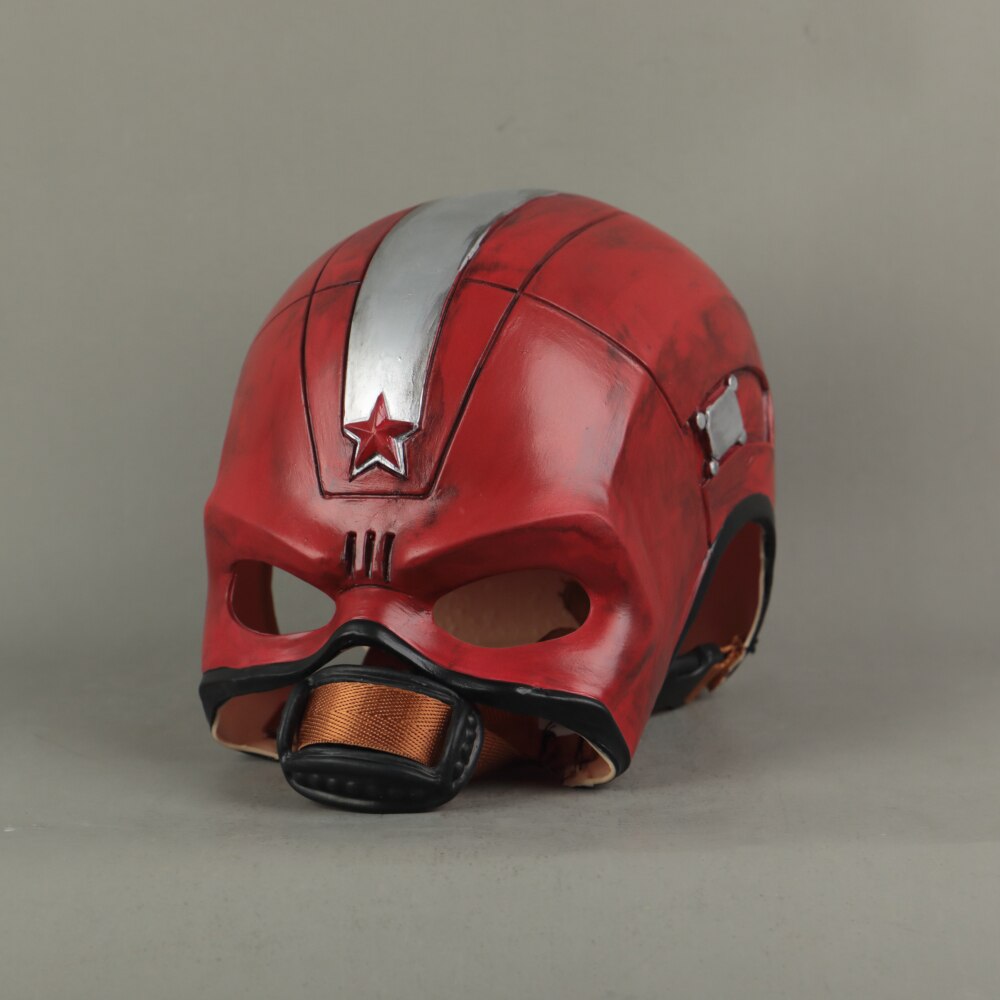 Black Widow Red Guardian Alexei Shostakov Cosplay Latex Helmet Halloween Prop