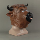Animal Mask Cosplay Cow Brown Mask Animals Cow Masks Masquerade Halloween Party Funny Dressed Costume Prop