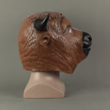 Animal Mask Cosplay Cow Brown Mask Animals Cow Masks Masquerade Halloween Party Funny Dressed Costume Prop